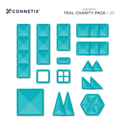 Charity Pack Teal 20 pc